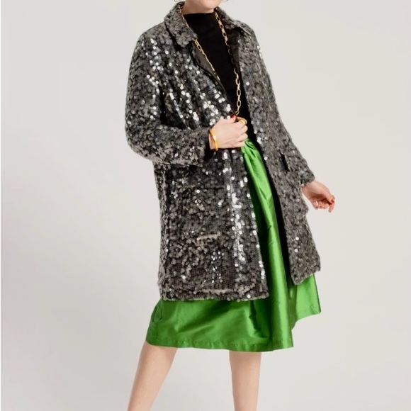 Frances Valentine Sequin Barn Jacket - Size Large - Picture 2 of 10